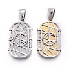 304 Stainless Steel Filigree Pendants STAS-O124-33M-2