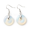 Opalite Donut Dangle Earrings EJEW-G300-01P-04-2