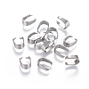 Tarnish Resistant 201 Stainless Steel Snap on Bails LS-STAS-F117-16P-6x12-3