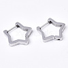 304 Stainless Steel Huggie Hoop Earrings EJEW-N016-002-2