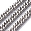 Tarnish Resistant 201 Stainless Steel Cuban Link Chains CHS-P007-23P-1