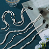 4Pcs 4 Styles Plastic Pearl with Iron Hair Clips OHAR-GF0001-36-4