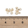 Brass Micro Pave Clear Cubic Zirconia Pendants KK-K351-46A-G-3