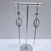 Exaggerated Clear Cubic Zirconia Tassel Dangle Earrings RO8227-1-1