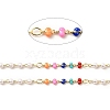 Enamel & Glass Pearl Beaded Chains CHC-C003-05G-2