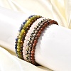 Natural Mixed Stone Stretch Bracelets BJEW-JB02460-5