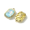 UV Plating Alloy with Mixed Color Glass Rhinestone Pendants FIND-B039-07G-2