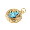 Brass Micro Pave Cubic Zirconia Pendants KK-K385-130B-G-2