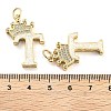 Brass Micro Pave Clear Cubic Zirconia Pendants KK-G498-01T-02-3