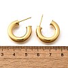 Brass Chunky C-shape Stud Earrings EJEW-G297-03C-G-3