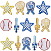16Pcs 7 Styles Sports Theme Polyester Iron on/Sew on Patches DIY-GF0013-80-1