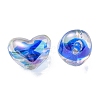 Two Tone UV Plating Transparent Acrylic European Beads OACR-F004-06E-2