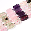 Natural Rose Quartz & Prehnite & Quartz Crystal & Amethyst Beads Strands G-C098-A24-01-1