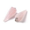 Natural Rose Quartz Pendants G-G848-01P-06-4