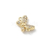 Brass Micro Pave Cubic Zirconia Connector Charms KK-E791-19G-2