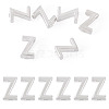 6Pcs 925 Sterling Silver Hollow Initial Beads STER-TA0001-53Z-1