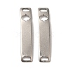 Tarnish Resistant 201 Stainless Steel Connector Charms STAS-D244-31P-D-1