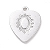 304 Stainless Steel Pendant Cabochon Settings STAS-G287-11-3