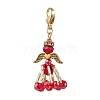 Glass Seed Beaded Angel Pendant Decoration HJEW-MZ00159-03-2