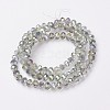 Electroplate Transparent Glass Beads Strands EGLA-A034-T3mm-S01-2