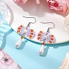 Handmade Glass Seed & Acrylic Beads Bowknot Dangle Earrings EJEW-MZ00298-05-2