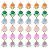  36Pcs 6 Colors Transparent Glass Pendants FIND-TA0002-04-12