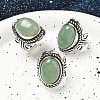 Natural Green Aventurine Adjustable Rings RJEW-I108-01AS-02-1