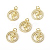 Brass Micro Pave Cubic Zirconia Bird Pendants KK-E068-VB012-3