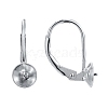 Anti-Tarnish Rhodium Plated 925 Sterling Silver Leverback Earring Findings X-STER-I017-084I-P-2