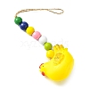 Easter Theme Plastic Hen Pendant Decorations HJEW-TAC0013-15C-2