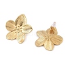 Flower 304 Stainless Steel Stud Earrings for Women EJEW-Z065-12G-03-3