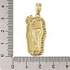 Rack Plating Brass Micro Pave Cubic Zirconia Pendants ZIRC-F142-17G-3