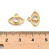 Brass Cubic Zirconia Charms KK-D300-11G-3