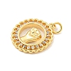 Brass Micro Pave Clear Cubic Zirconia Pendants KK-U007-01G-09-2