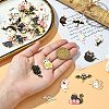 40Pcs 20 Styles Halloween Theme Zinc Alloy Enamel Pendants ENAM-CJ0006-67-4