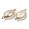 Natural Quartz Crystal Faceted Connector Charms G-K347-03G-14-2