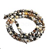 Dyed Natural Fire Crackle Agate Beads Strands G-G007-01A-3