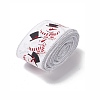 Christmas Theme Polyester Imitation Linen Wrapping Ribbon SRIB-P020-01B-2