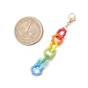 Glass Chain Pendant Decorations HJEW-TA00358-3