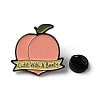 Peach Butt Zinc Alloy Enamel Pin Brooch JEWB-C025-02C-EB-1