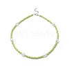 Plastic Pearl & Glass Seed Beaded Necklace for Women NJEW-JN04244-5