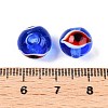 Handmad Evil Eye Round Lampwork Beads LAMP-T021-17B-2