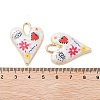 Rack Plating Alloy Enamel Pendants FIND-C050-09G-02-3