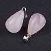 Natural Rose Quartz Pendants G-K187-04L-2