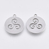 Tarnish Resistant 201 Stainless Steel Pendants X-STAS-T044-89P-1
