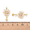 Brass Micro Pave Cubic Zirconia and Enamel Cup Pearl Peg Bails Pin Pendants KK-T079-48G-4