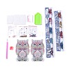 5D DIY Owl Pattern Animal Diamond Painting Pencil Case Ornaments Kits DIY-C020-01-2