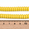 Opaque Spray Painted Glass Beads GLAA-ZX008-8mm-18K-4