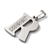 201 Stainless Steel Pendants STAS-Q342-53P-R-2