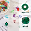  90pcs 6 colors Transparent Resin Beads RESI-TA0001-58-4